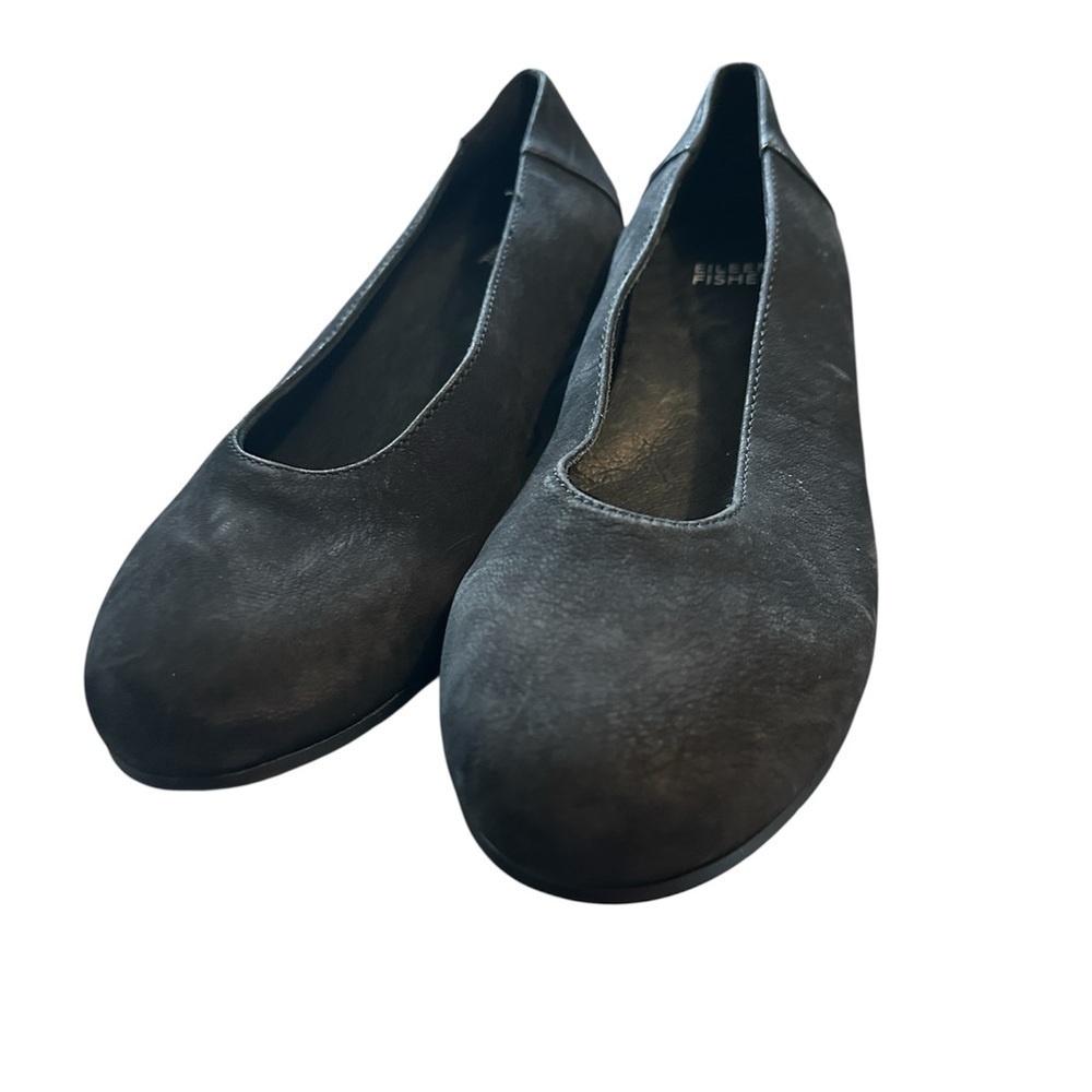 Eileen Fisher Una Hidden Wedge Ballet Flat Women's Black Size 6.5 - Picture 4 of 5
